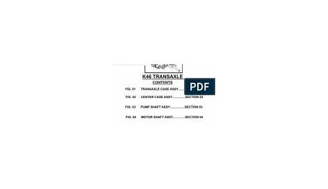 Tuff-Torq k92 Service Manual | Transmission (Mechanics) | Valve