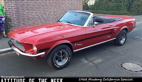 red 1968 ford mustang