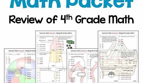 This summer math packet for 4th graders going to 5th grade has 18