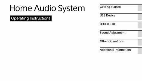 SONY GTK-XB7 OPERATING INSTRUCTIONS MANUAL Pdf Download | ManualsLib