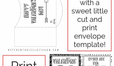 Printable Valentine Cards to Color - The Kitchen Table Classroom