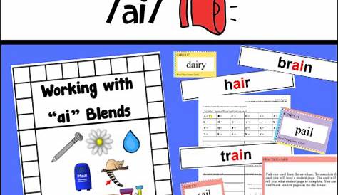 Vowel Digraph ai Centers and Worksheets - My Teaching Library