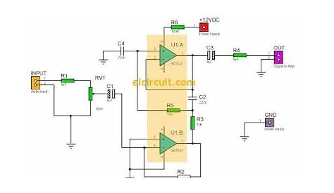 low pass filter subwoofer circuit diagram