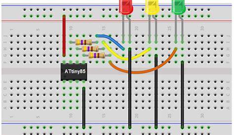 How to Build a Traffic Light Circuit with an ATtiny85