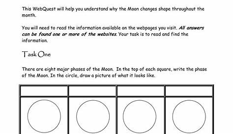 moon phases and tides worksheet