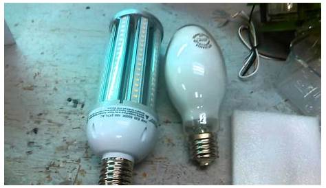 Led conversion from a 250 watt compressed mercury - YouTube