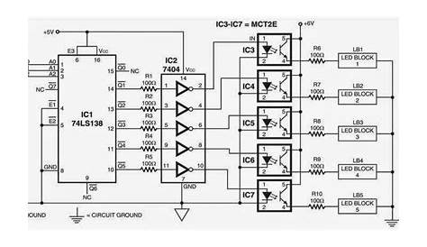 PC-Driven LED Display Circuit Diagram | Electronic Circuits Diagram
