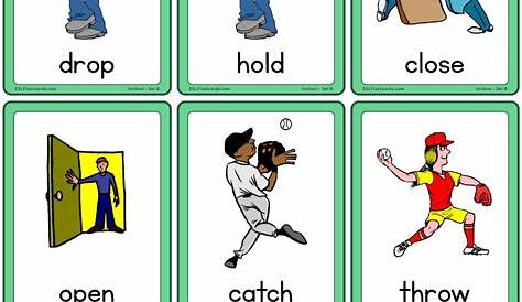 Free Printable Verb Flashcards With Pictures - Printable Form