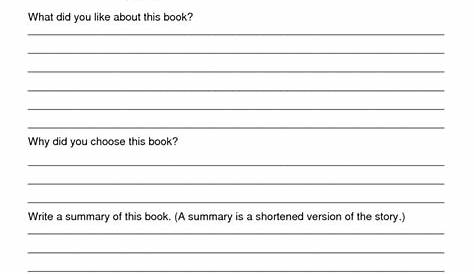6Th Grade Book Report Template - Sample Design Templates