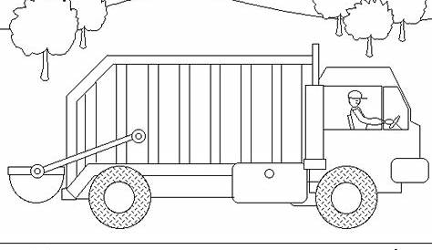 Garbage Truck Coloring Page - Enchanted Learning