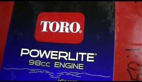 toro powerlite 98cc manual
