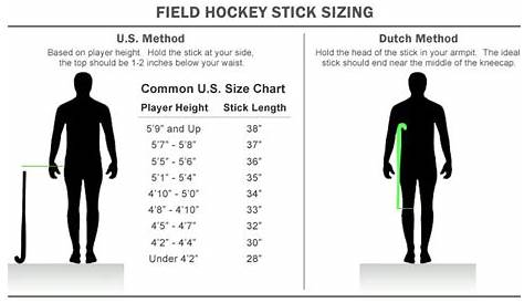 goalie stick sizing chart