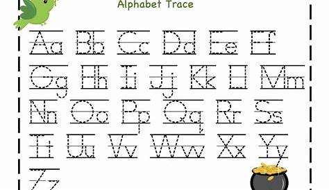printable worksheet for kindergarten alphabet