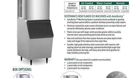 Download free pdf for Scotsman FME1504 Ice Machine Other manual