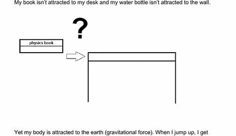 gravitational force worksheets