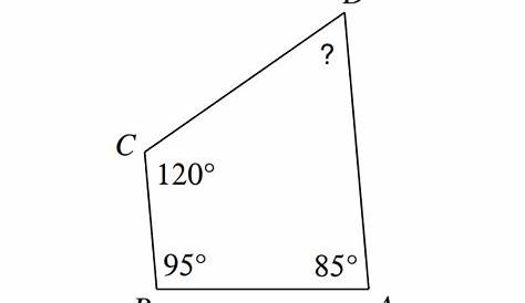 missing angles in quadrilaterals worksheet
