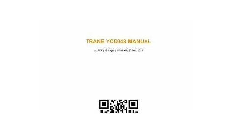 trane yhc092 manual