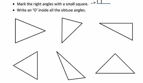 identify triangles worksheets