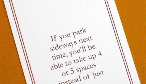 10 best parking notes to print images on Pinterest | Parking notes, Bad