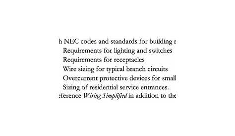 nec codes for electrical