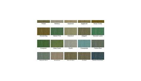fence stain color chart