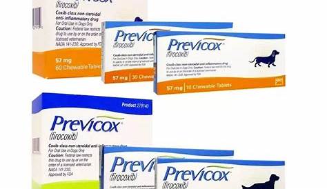 previcox dosing chart for dogs