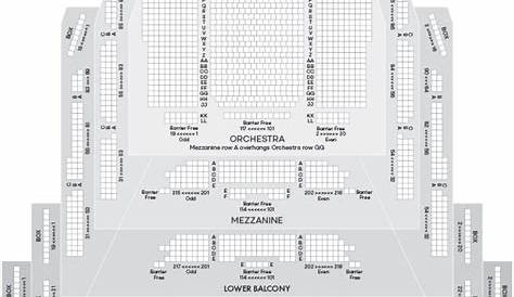 whiting auditorium seating chart