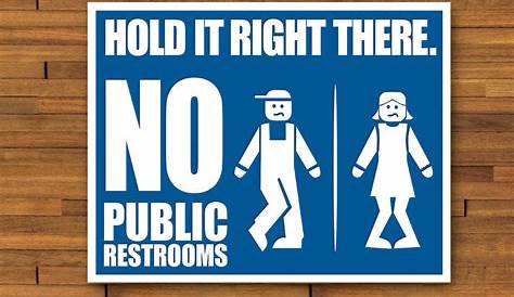 printable no public restroom sign