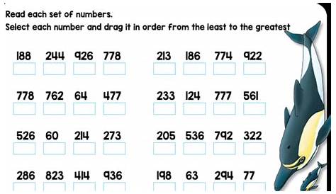 order numbers greatest to least