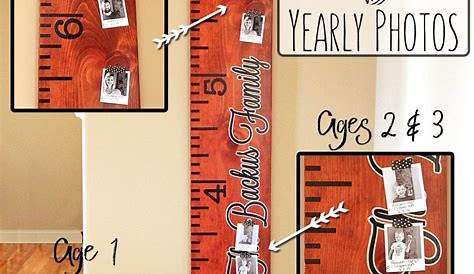 Growth-Chart-Ruler-Yearly-Photos-Graphic Life Size Ruler, Height Chart