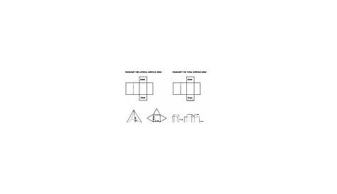 surface area of nets worksheet