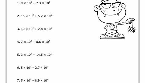 Add And Subtract Scientific Notation Worksheet