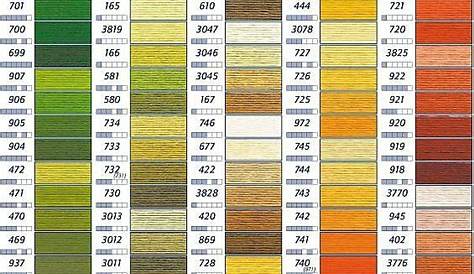 Best Dmc Floss Color Chart And Numbers Chart Images On Pinterest