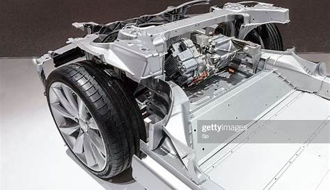 Tesla Model S Full Electric Engine On A Chassis High-Res Stock Photo