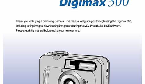 SAMSUNG DIGIMAX 300 USER MANUAL Pdf Download | ManualsLib