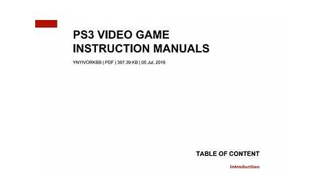 Ps3 video game instruction manuals by MargaretBergeron1417 - Issuu