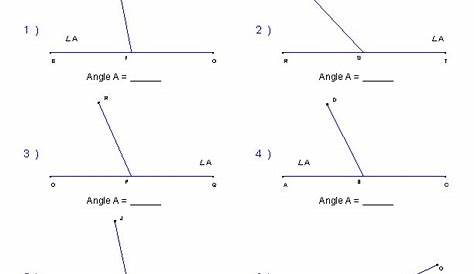 measure angles worksheet 5th grade