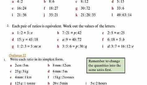 ratios rates and proportions worksheets