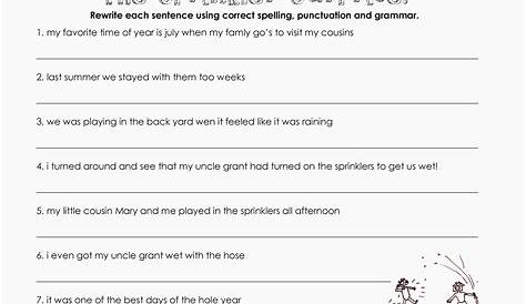 grammar worksheets for 3rd graders