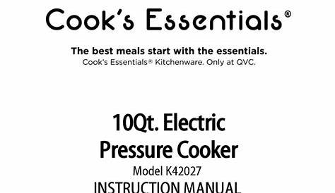 COOK'S ESSENTIALS K42027 INSTRUCTION MANUAL Pdf Download | ManualsLib