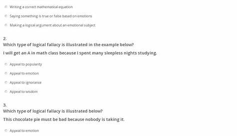logical fallacies exercise answer key