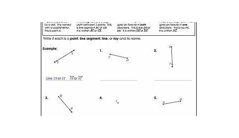 Lines Rays And Line Segments Worksheet Answers | Geometry worksheets
