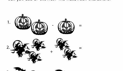 halloween math worksheets kindergarten