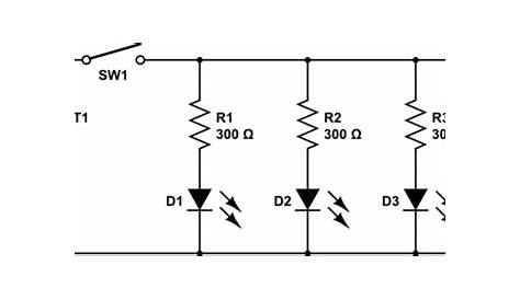 draw a circuit diagram of led