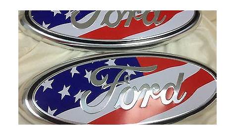 04 to 15 F150 AMERICAN FLAG CUSTOM Grille/Tailgate 9 Inch/set of 2 Ford