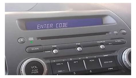 2008 Honda Civic Radio Code - How to Reset Your Code