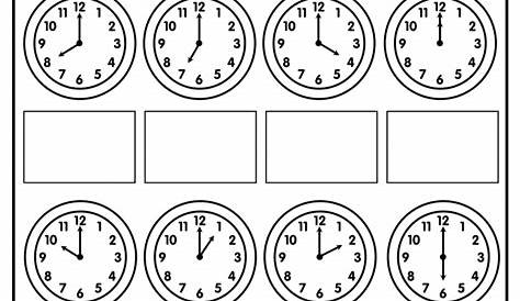 telling time to the half hour worksheet