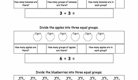 equal group division worksheets