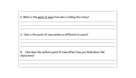 point of view questions 3rd grade