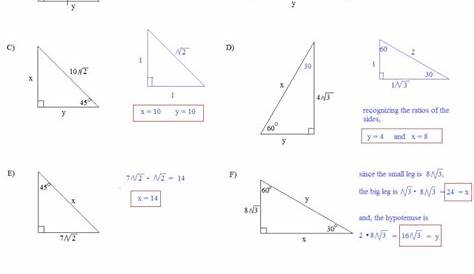 Special Right Triangles Worksheet Answer Key With Work — db-excel.com
